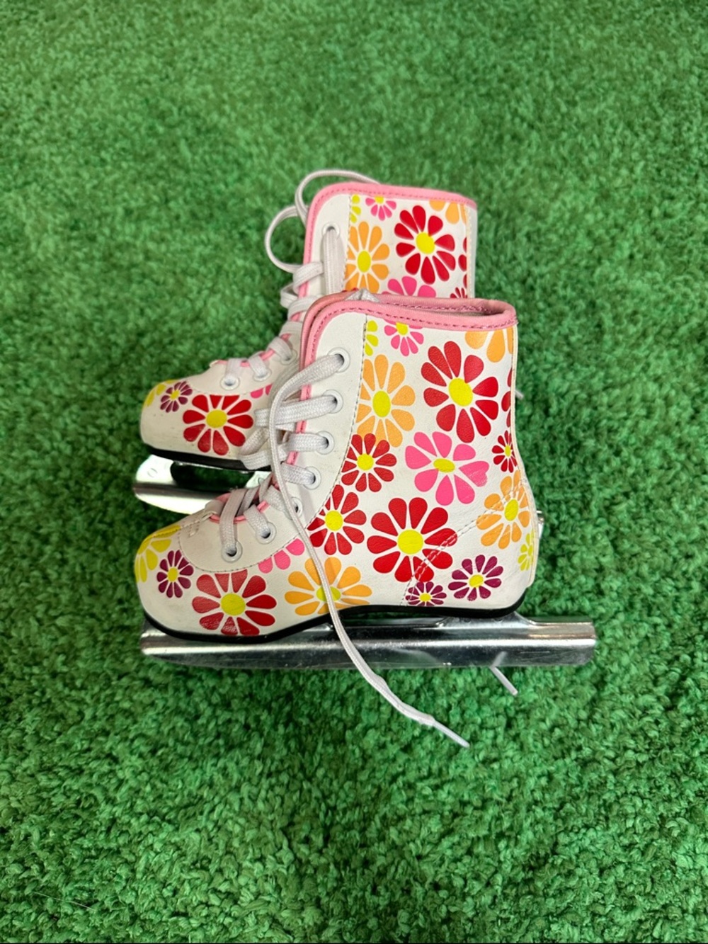 American Little Rocket Double Runner Ice Skates - Girls - size 8